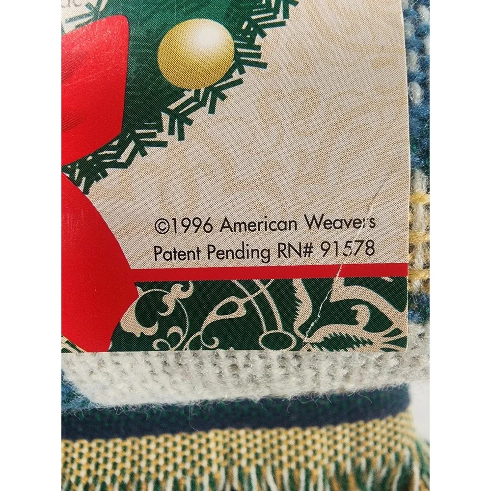 Vintage American Weavers Holiday Throw Bethlehem Nativity 50x60 1996 Christian